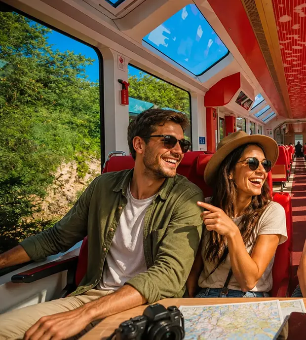 Tren solar con Turistas